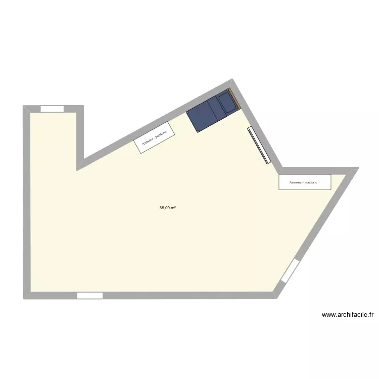 bed. Floor plan with 1 Room and 65 m² bed. Floor plan with 1 Room and 65 m²