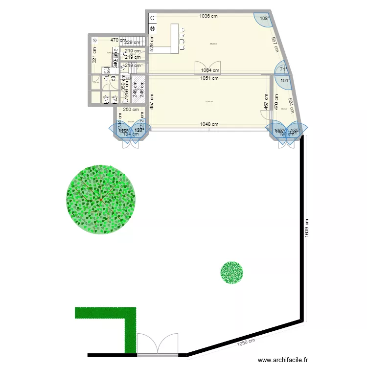 Oranjerie. Floor plan with 