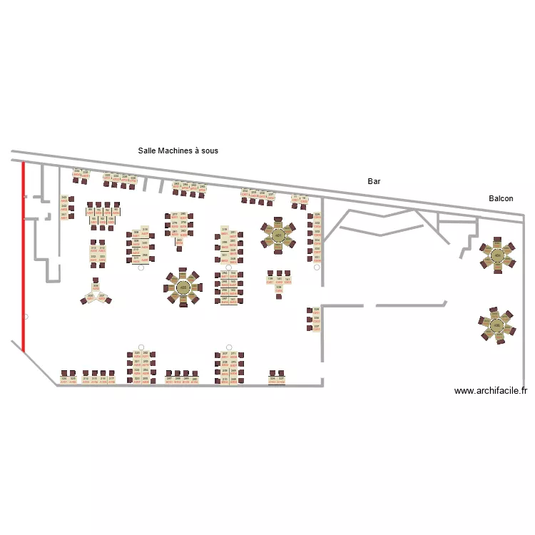 Plan phase 2. Floor plan with 1  and 2 m²