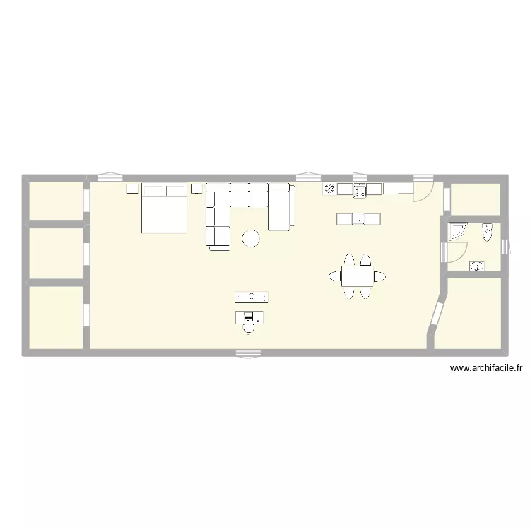 Garage Apartment V2. Floor plan with 