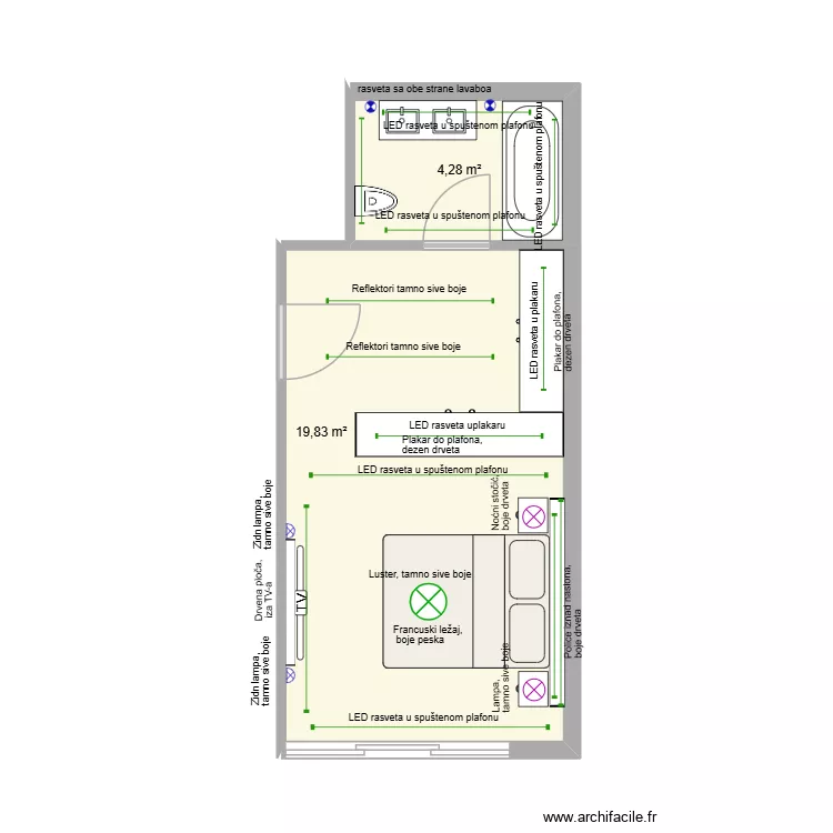 zadatak 4. Floor plan with 2 and 24 m² zadatak 4. Floor plan with 2 and 24 m²