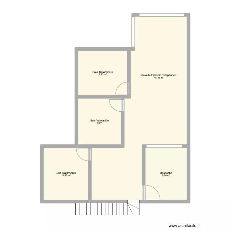 arte2. Floor plan with 5  and 85 m²
