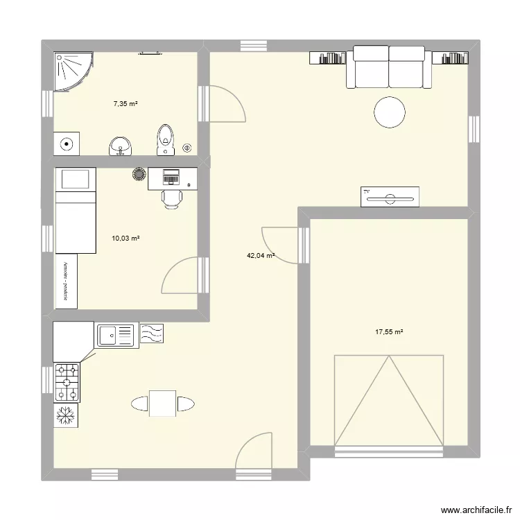 TR Lucas i Quim. Floor plan with 4 and 77 m² TR Lucas i Quim. Floor plan with 4 and 77 m²