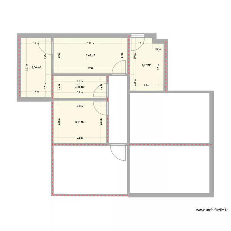 casa preliminar. Floor plan with 5 and 27 m² casa preliminar. Floor plan with 5 and 27 m²
