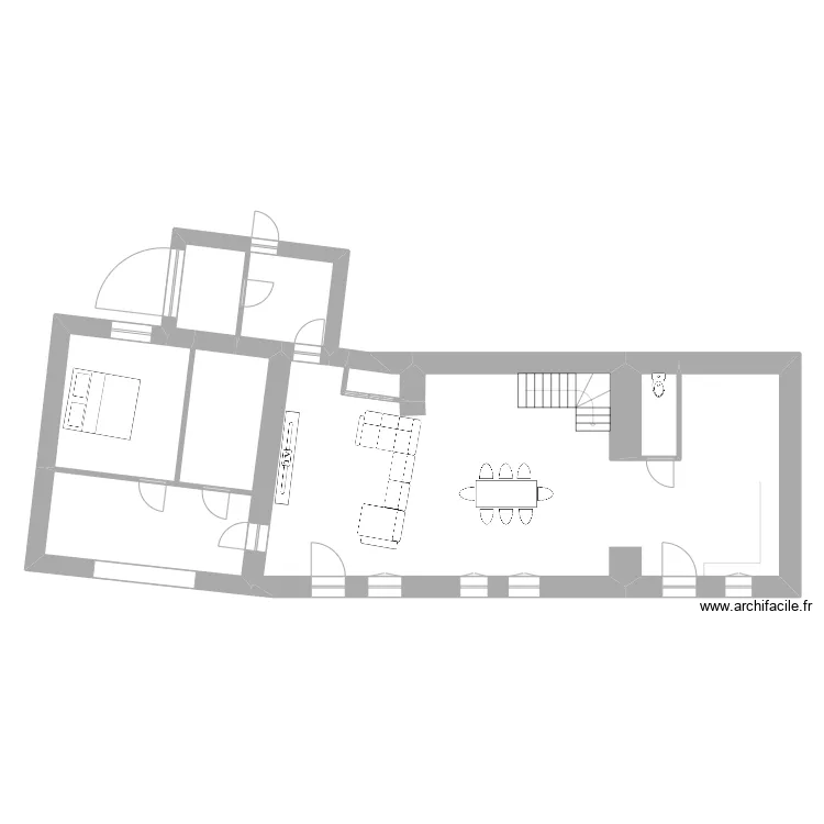 Projet 3 Morgane et Gab. Floor plan with 