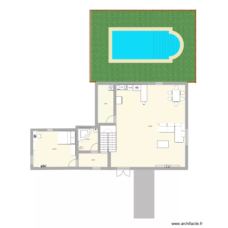 home. Floor plan with 5 rooms and 99 m²