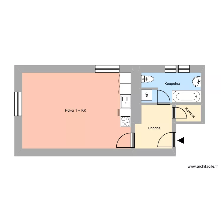 Klim&scaron;ova 664, byt 2. Floor plan with 9  and 159 m²