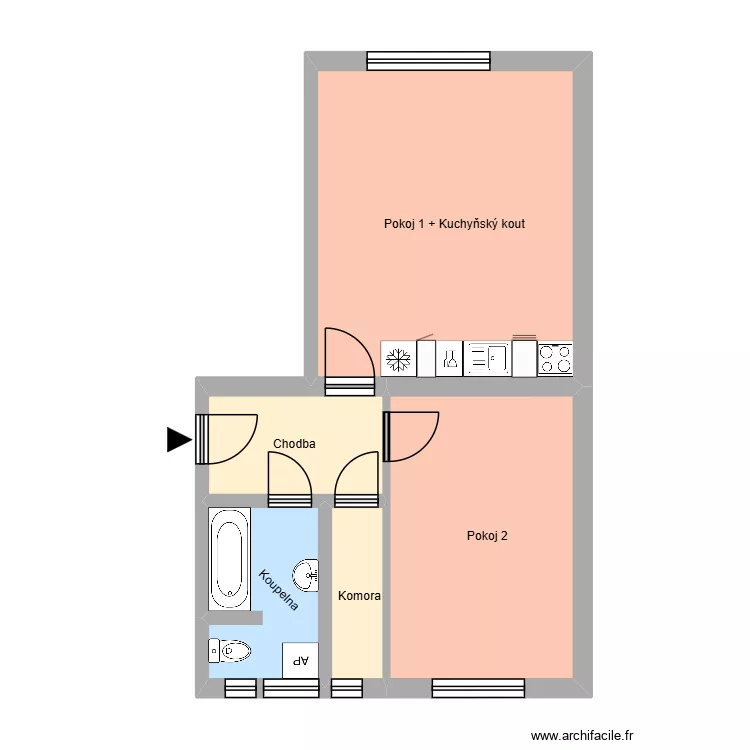 V&yacute;hradn&iacute; 470, byt 2. Floor plan with 9  and 168 m²