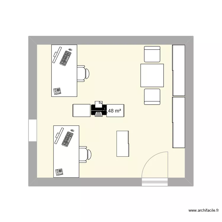 buro2. Floor plan with 1 and 18 m² buro2. Floor plan with 1 and 18 m²
