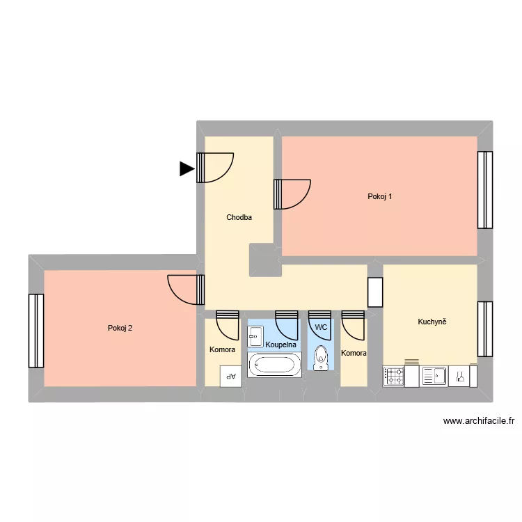 Urxova 1527, byt 9. Floor plan with 15 and 181 m² Urxova 1527, byt 9. Floor plan with 15 and 181 m²