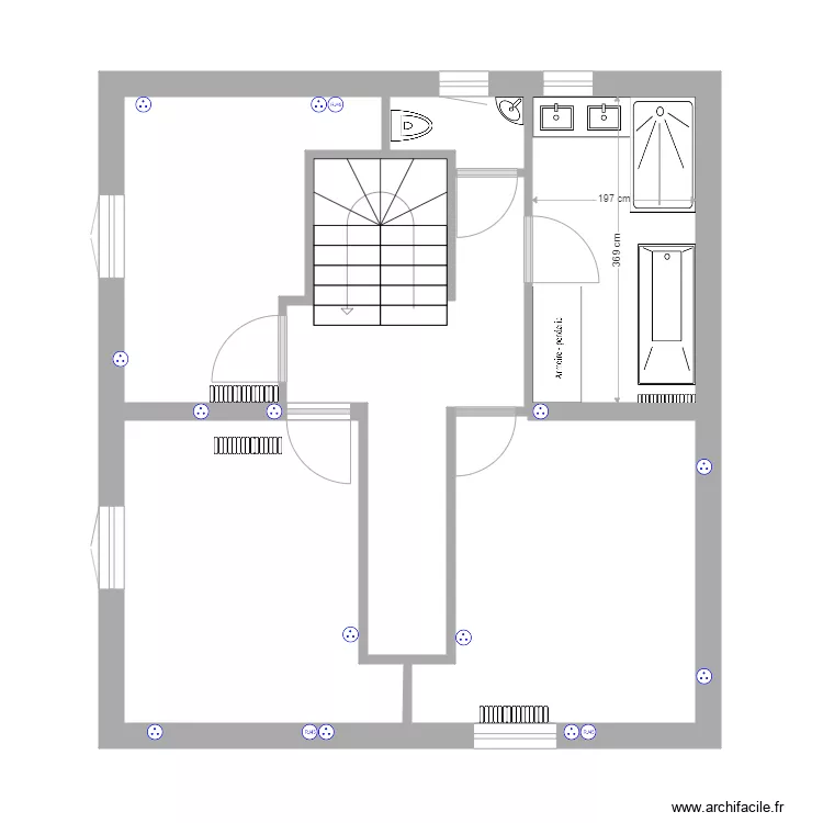 DSFA 1er etage. Floor plan with 