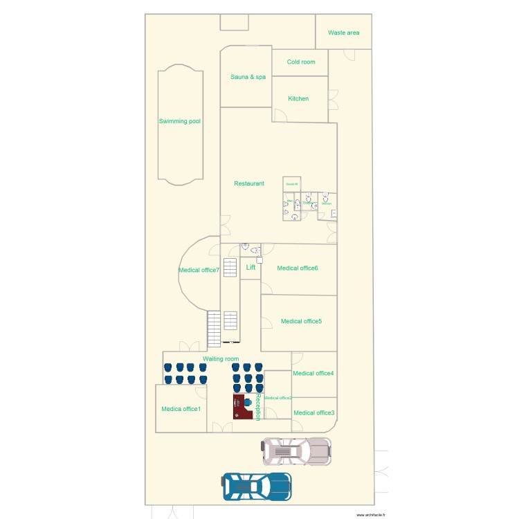 Mirador hospital. Floor plan with 0 room and 0 m2