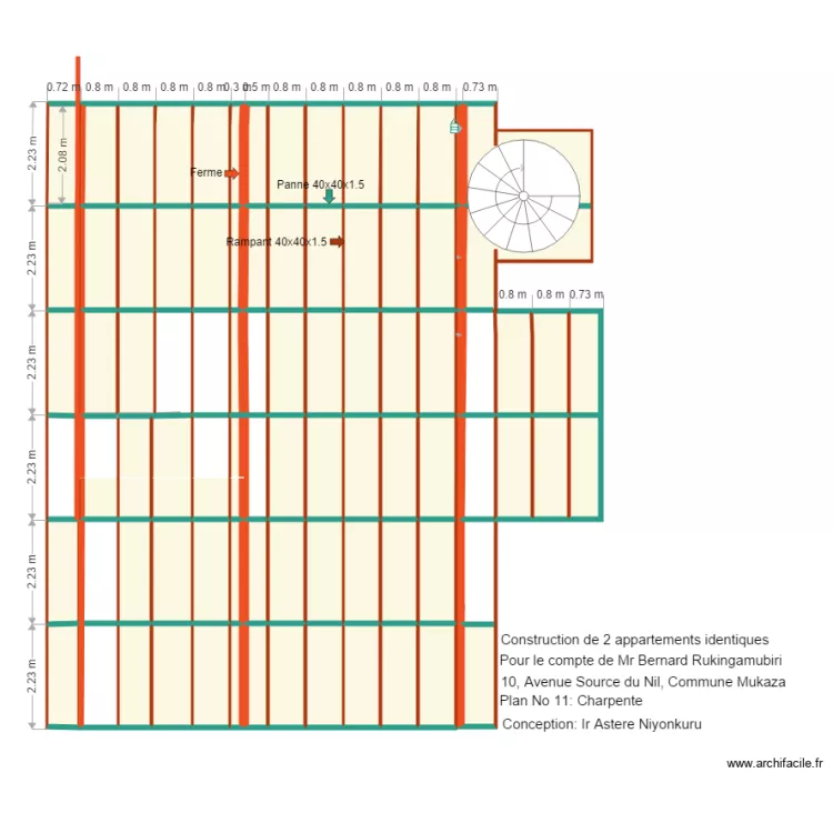 toiture3. Floor plan with 