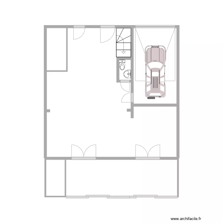 Plan chantier Nantes la Jolie DR R&eacute;novation. Floor plan with 