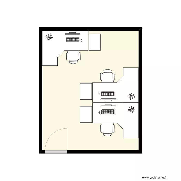 STK -Main corridor office. Floor plan with 