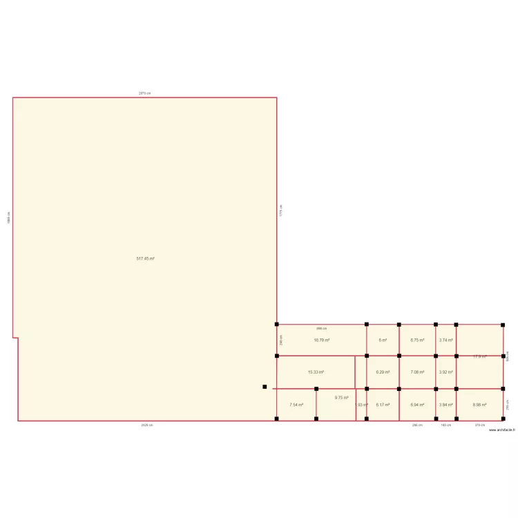 fondations batiment1. Floor plan with 