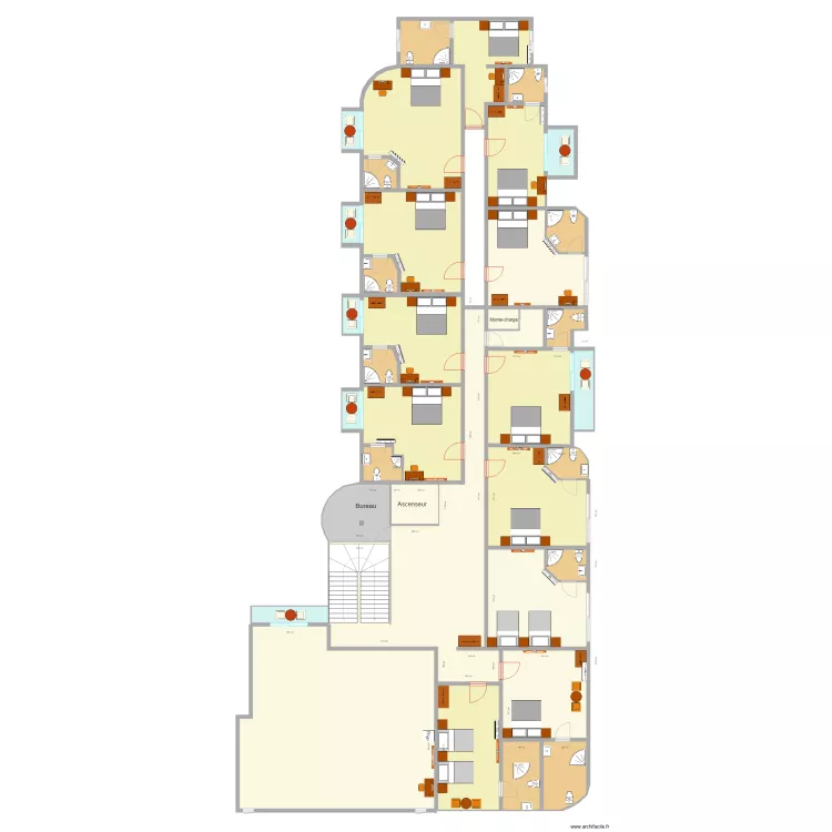 troisieme etage draft mirador. Floor plan with 