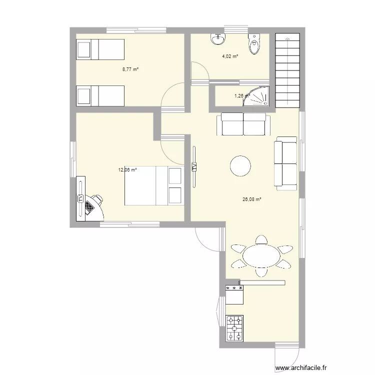 Casa 3. Floor plan with 