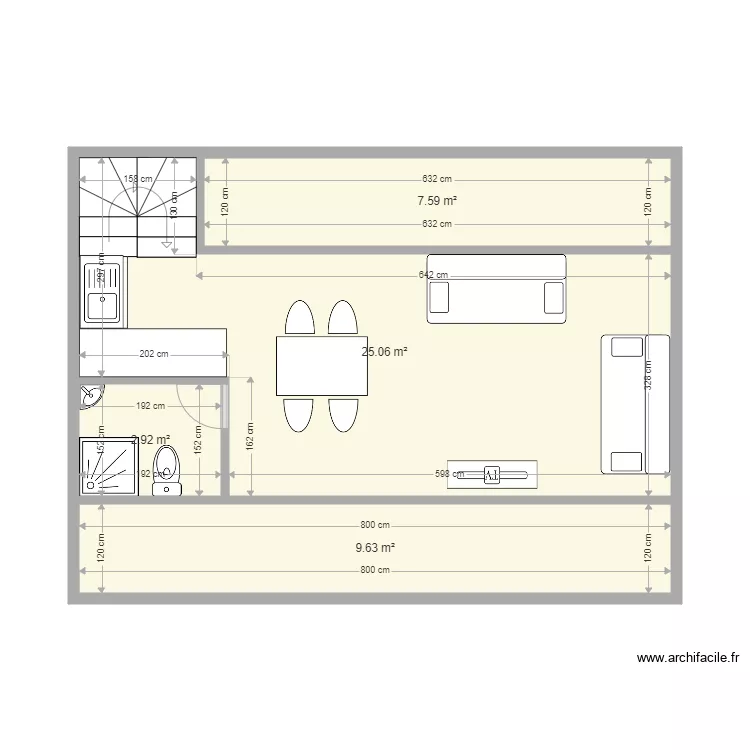 Garage first floor. Floor plan with 