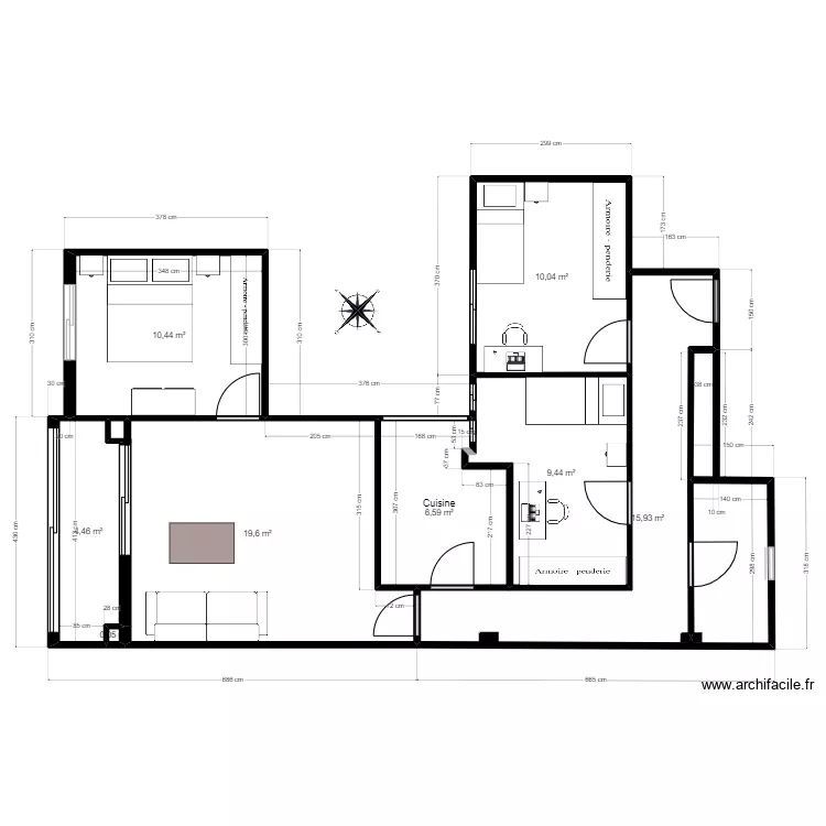 F3 ALC. Floor plan with 