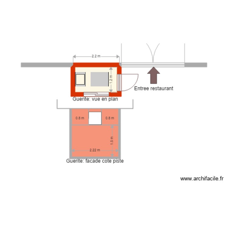 guerite. Floor plan with 0 room and 0 m2 guerite. Floor plan with 0 room and 0 m2