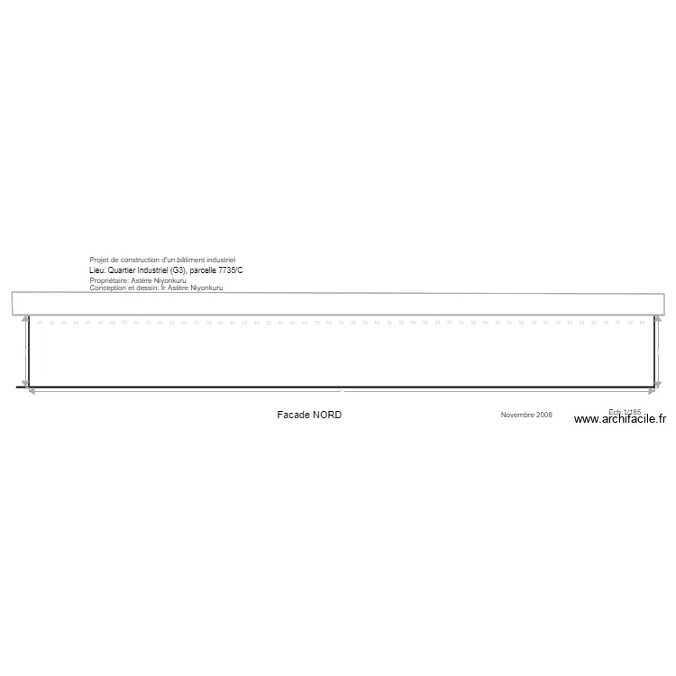facade nord a4. Floor plan with 