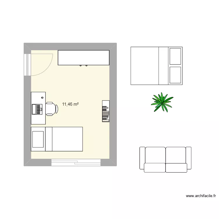 bedroom 2. Floor plan with 