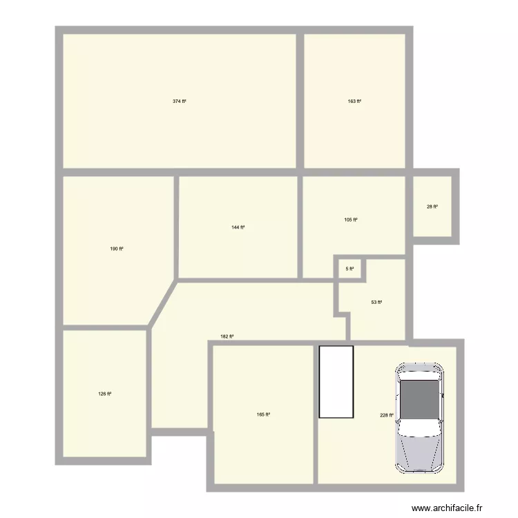 arm. Floor plan with 