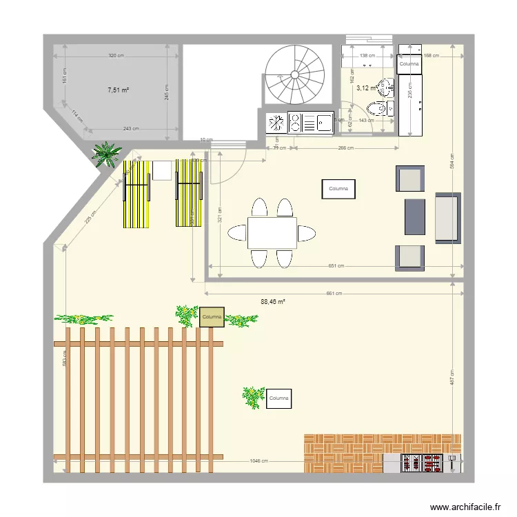 terreza1. Floor plan with 