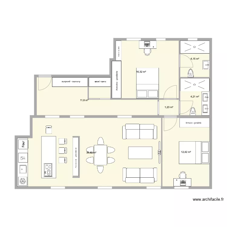 alonso cano 2 hab con comedor. Floor plan with 