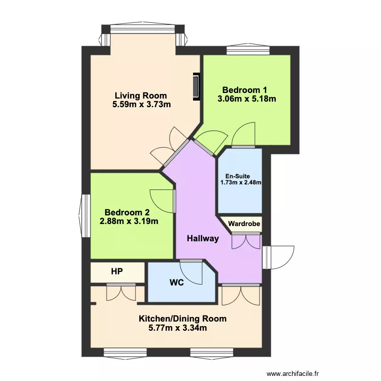 20 Carysfort Hall. Floor plan with 