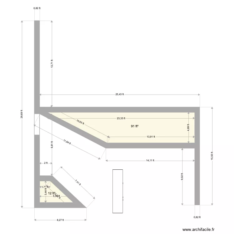 Side Building. Floor plan with 