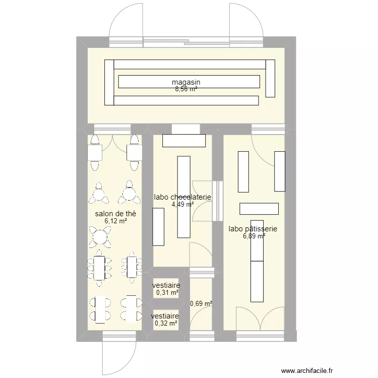 labo valentin. Floor plan with 