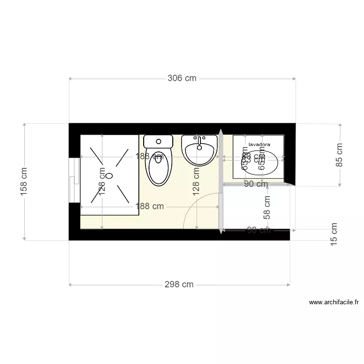 Ba&ntilde;o Vale. Floor plan with 