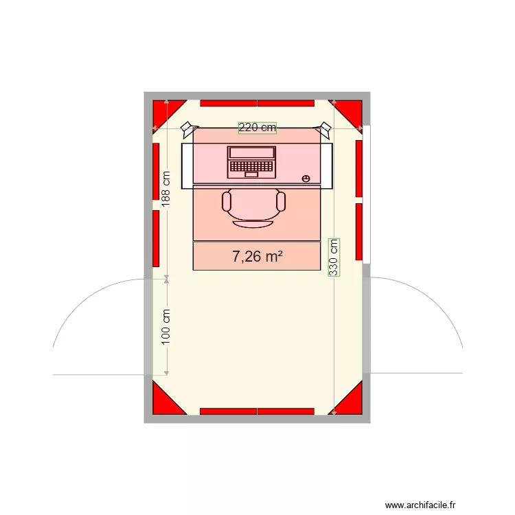 Estudio 2. Floor plan with 