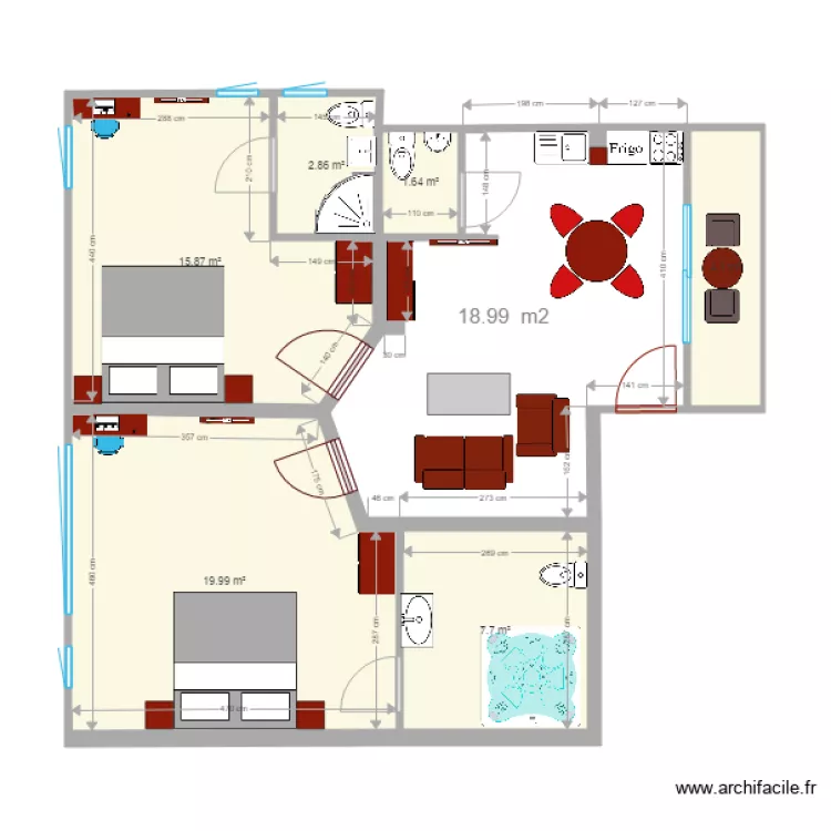 suitemodif181221. Floor plan with 