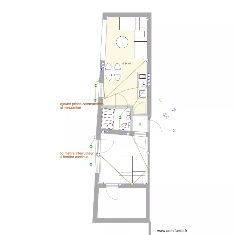 Qta Pequena Studios. Floor plan with 