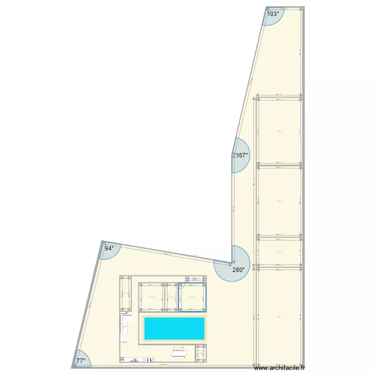 Granja PISCINA. Floor plan with 