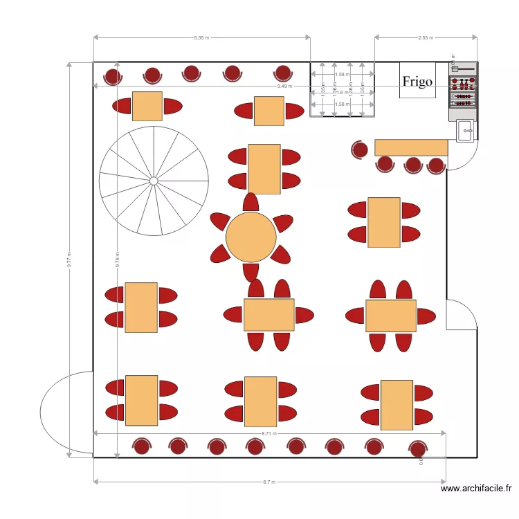 plan quatrieme etage. Floor plan with 