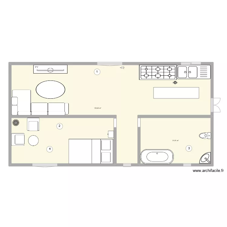 smart home. Floor plan with 