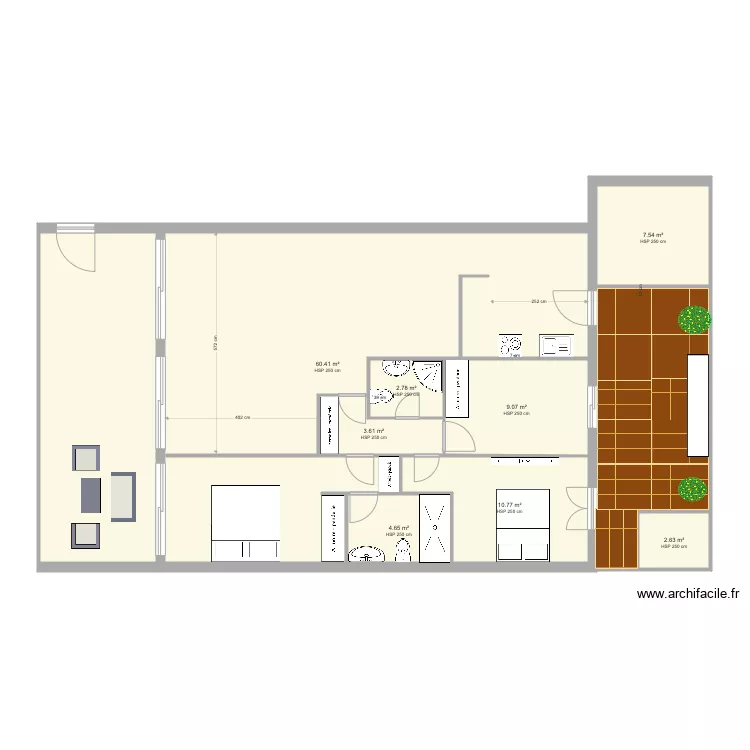 Plano Andratx Marta. Floor plan with 