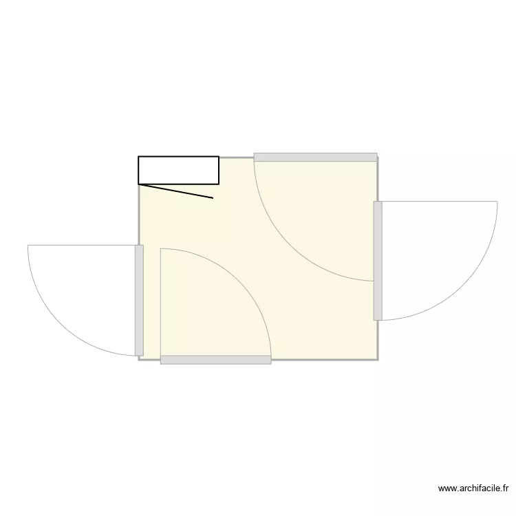 Flat 1 Hallway. Floor plan with 
