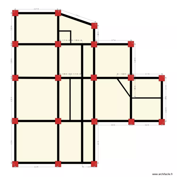 gangi semelles. Floor plan with 
