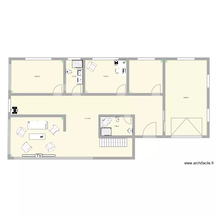 kess test. Floor plan with 6  and 210 m²