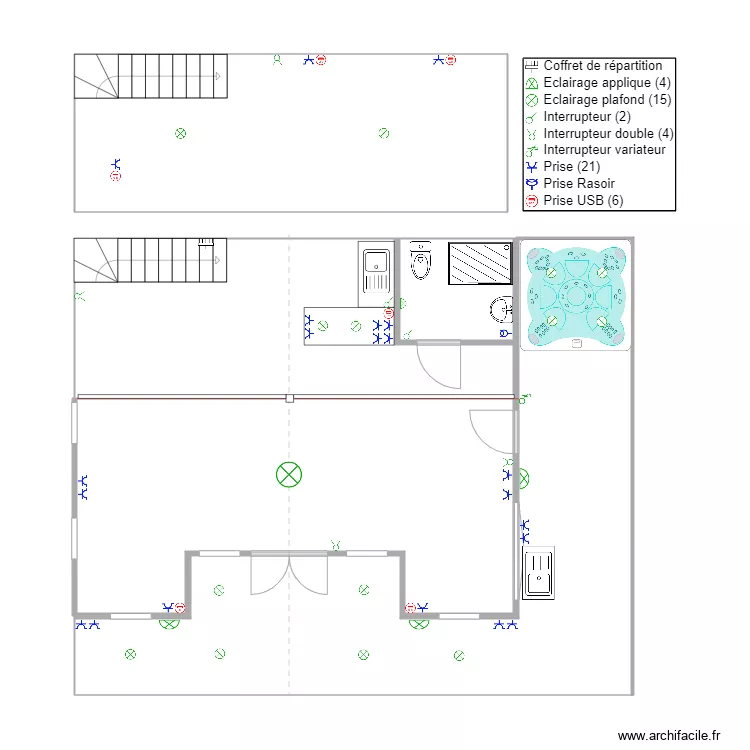 Electrical Planing. Floor plan with Electrical Planing. Floor plan with