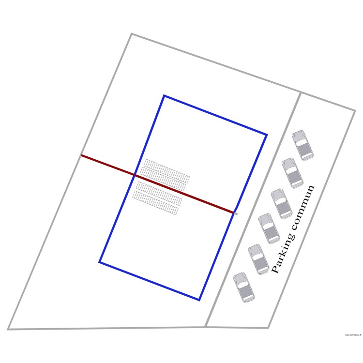 Partitions mitoyennes. Floor plan with 0 room and 0 m2 Partitions mitoyennes. Floor plan with 0 room and 0 m2