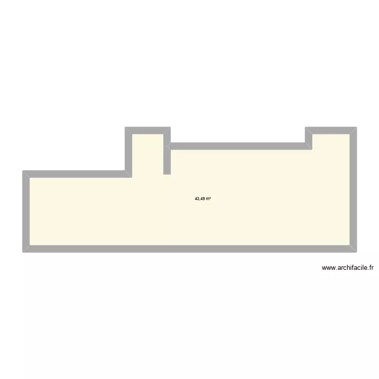 North. Floor plan with 1 and 43 m² North. Floor plan with 1 and 43 m²
