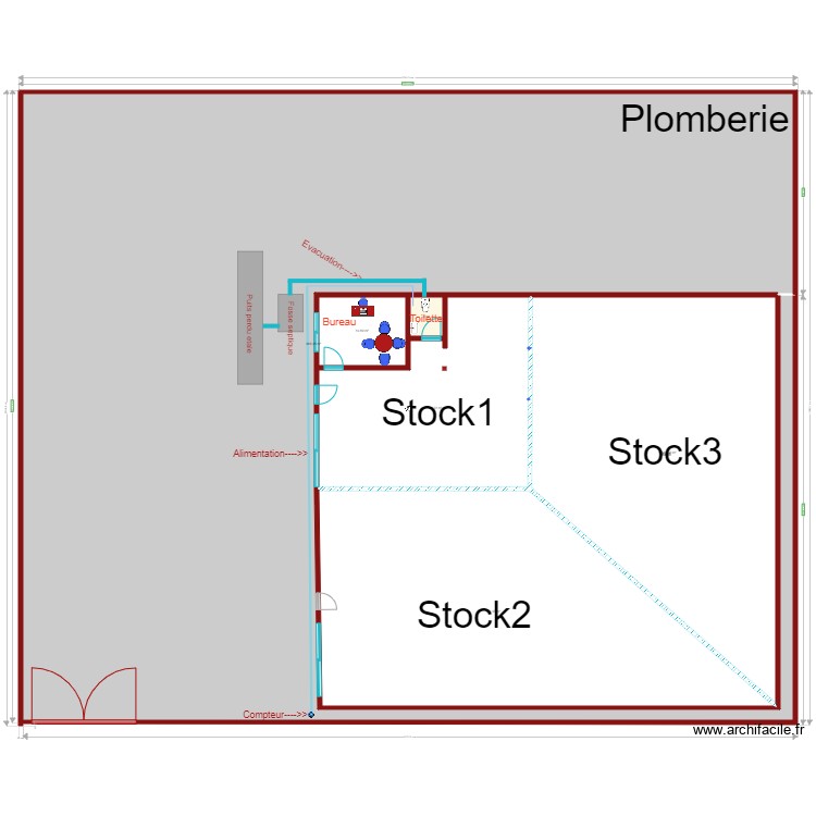 plomberie q10. Floor plan with 0 room and 0 m2
