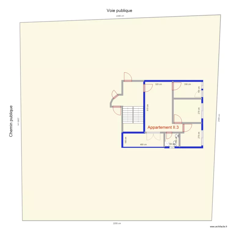 appartements II3. Floor plan with 