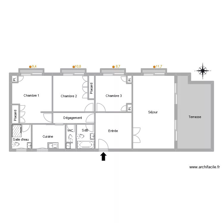 51396 BAS Pb. Floor plan with 20  and 124 m²